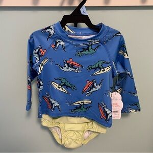 Wonder Nation Dinosaur Two Piece Swimsuit